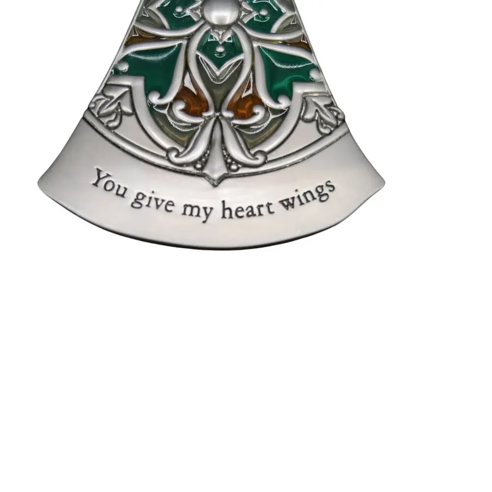 Ganz You Give My Heart Wings Guardian Angel Ornament Metal 3.5 in